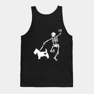 Scottie skull halloween Scottish Terrier Tank Top